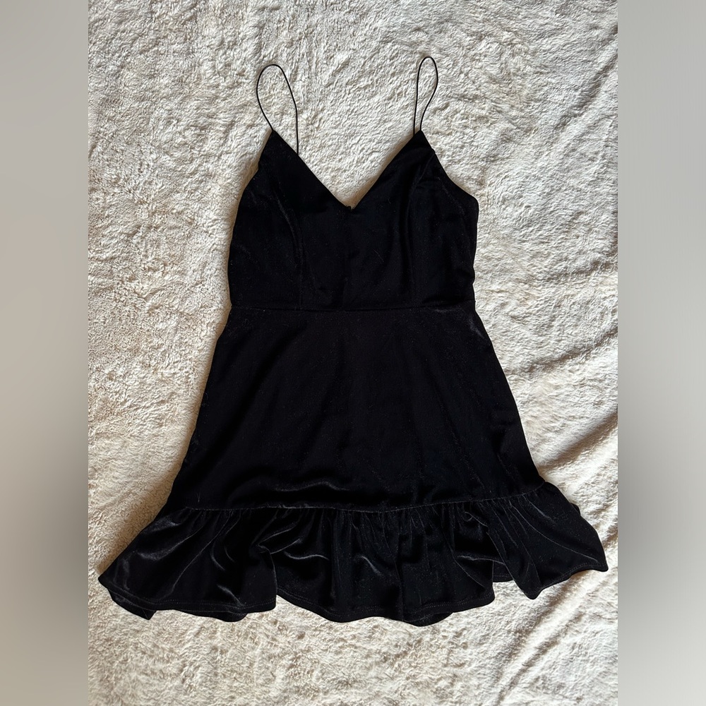 Urban outfitters black velvet dress